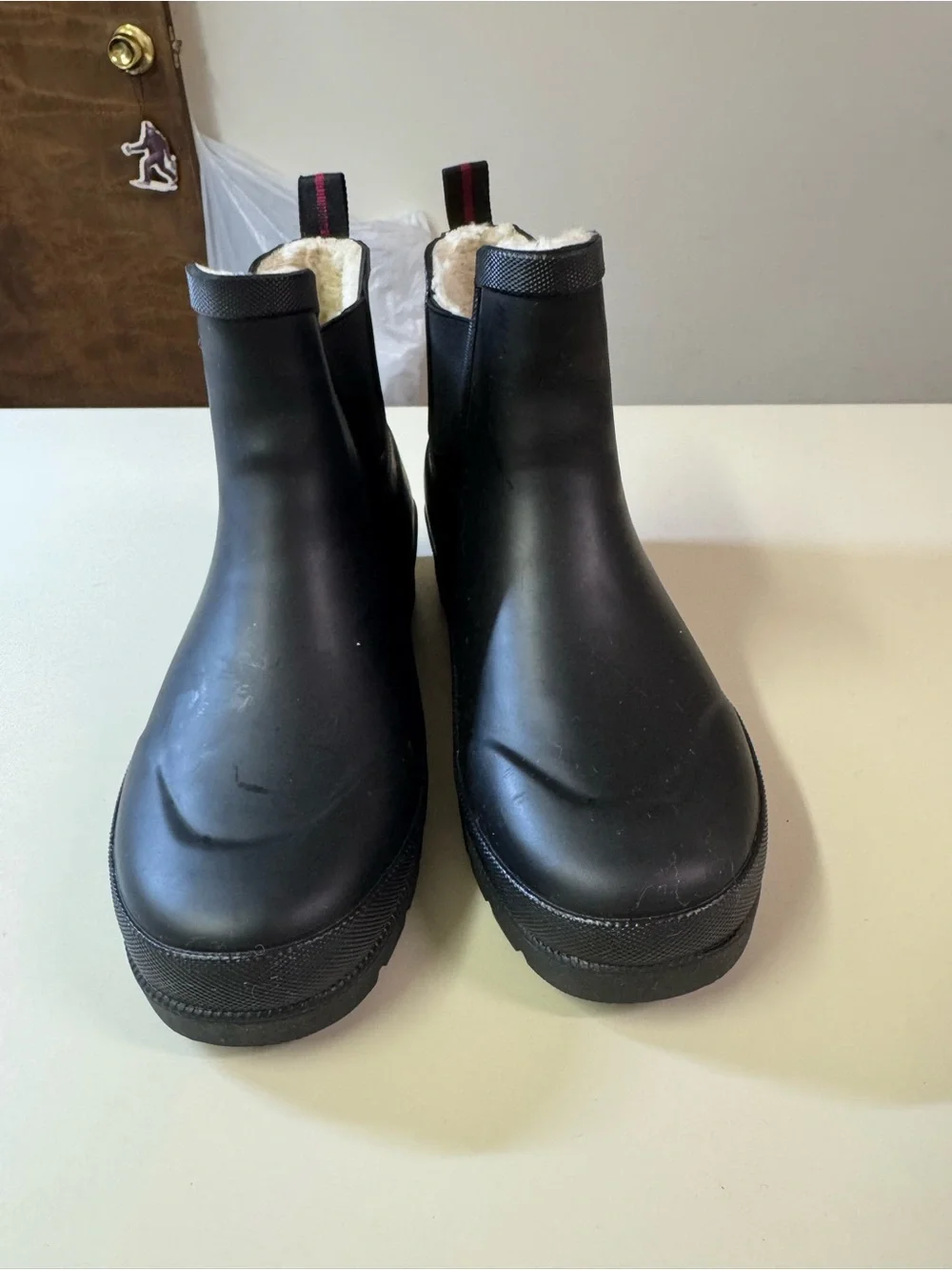 Tretorn Waterproof Black Chelsea Rain Ankle Boots
